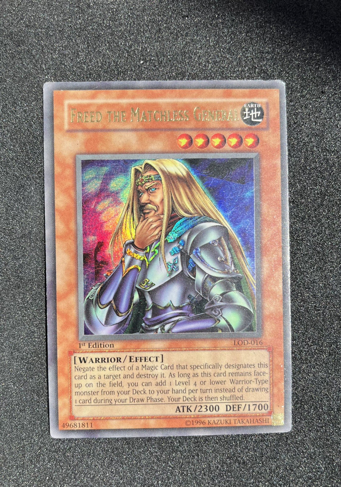 Freed The Matchless General – LOD-016 – Ultra Rare – 1st Edition Yugioh MP