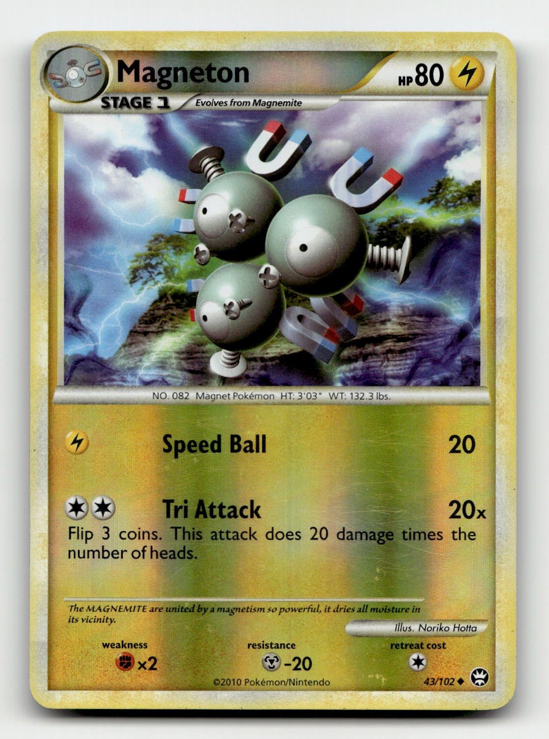 Magneton 43/102 Triumphant Reverse Holofoil Pokemon