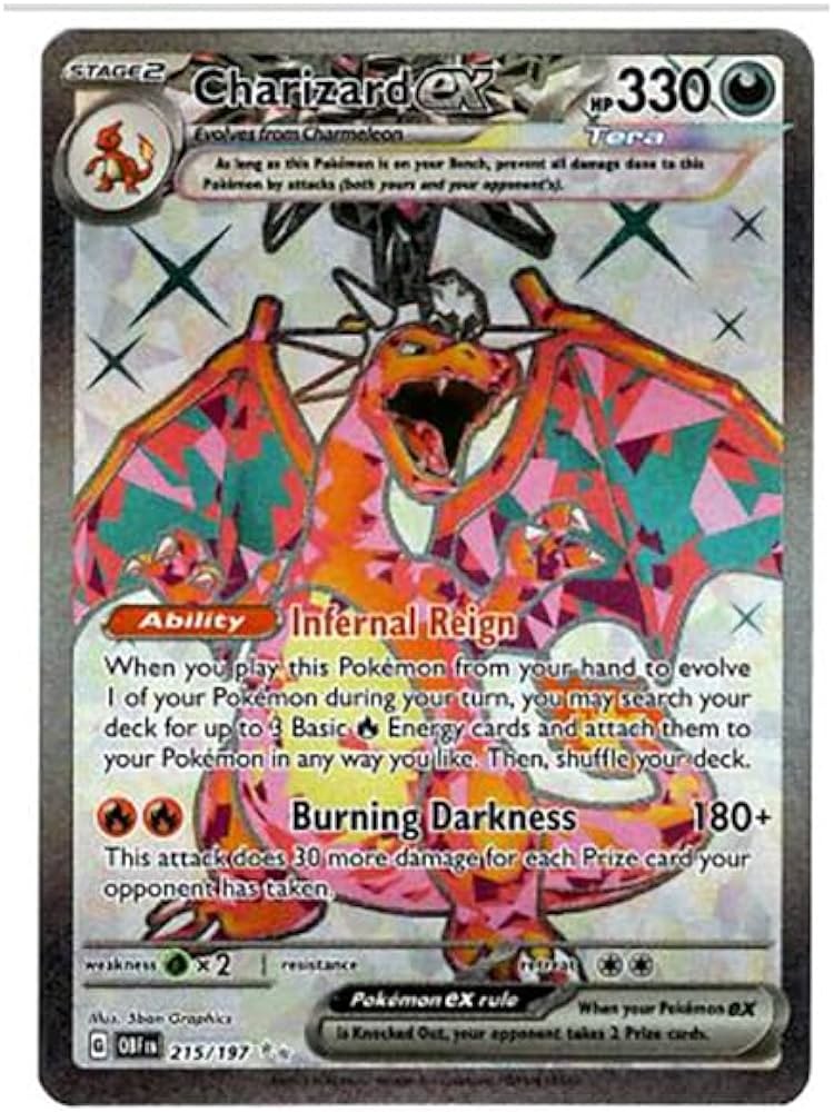 Lightly Played Charizard ex – 215/197 – Ultra Rare Pokemon Obsidian Flames