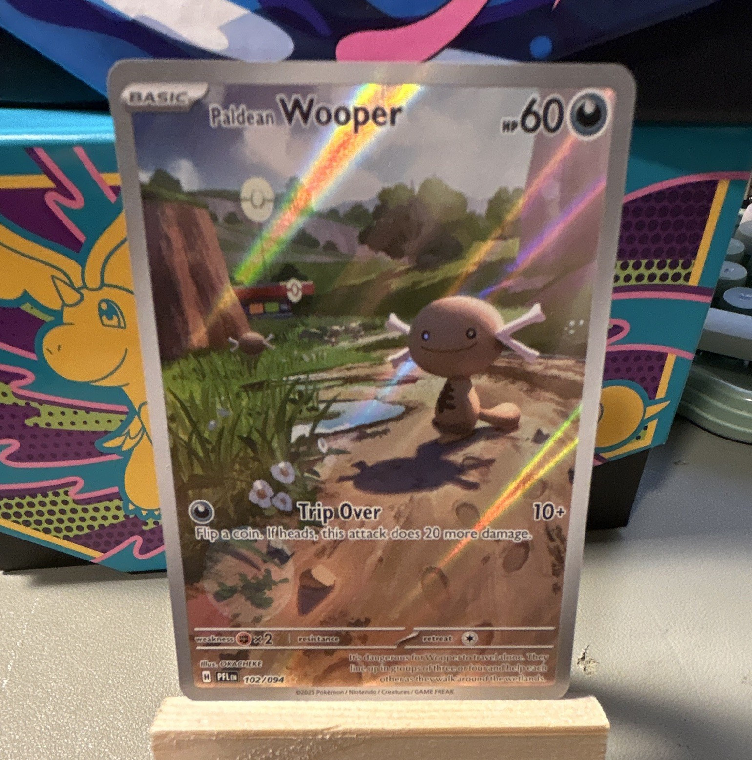 Pokémon TCG Paldean Wooper 102/094 Me02: Phantasmal Flames Reverse Holo IR