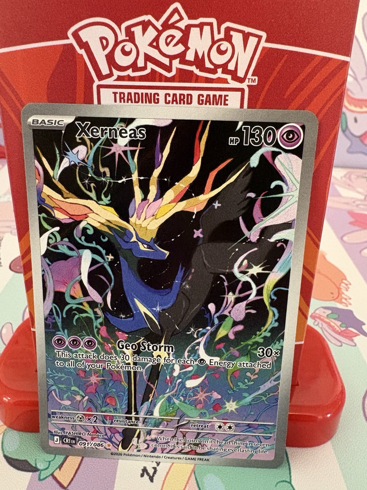 Pokémon Xerneas 091/086 Me04: Chaos Rising Holo