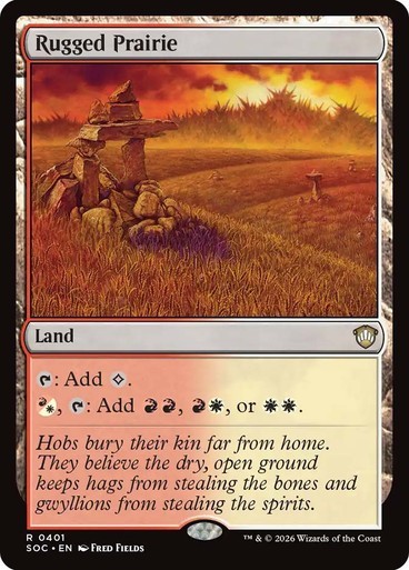 NM Rugged Prairie, MTG, Strixhaven Commander, Magic the Gathering, 401