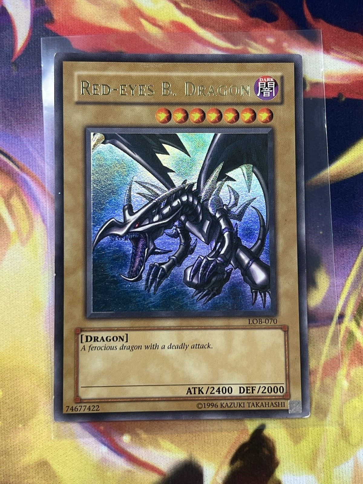 Yugioh 2002 Red-Eyes B. Dragon LOB-070 Unlimted Glossy (Rarest Variant)