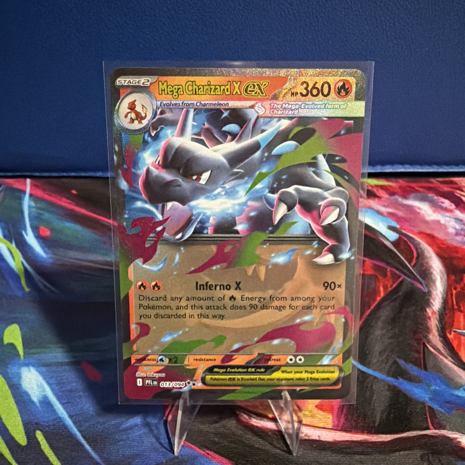 Mega Charizard X ex Double Rare ME02: Phantasmal Flames 013/094 NM