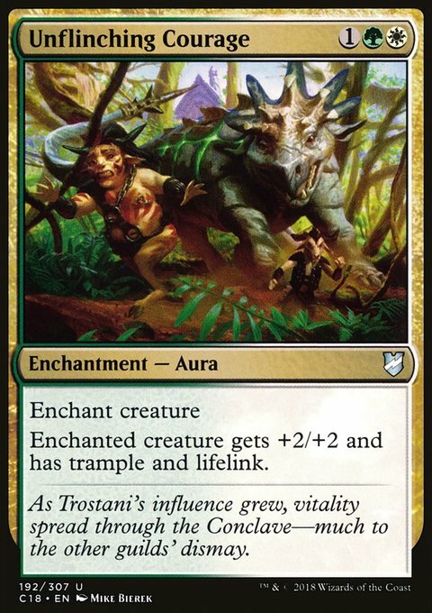 Magic the Gathering MTG Unflinching Courage (192) Commander 2018 LP