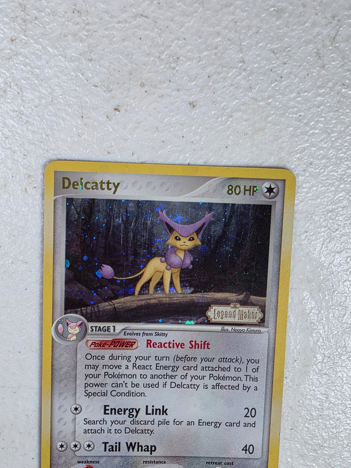 Pokemon Card – Delcatty Legend Maker 4/92 Holo Reverse Holo Rare Stamped