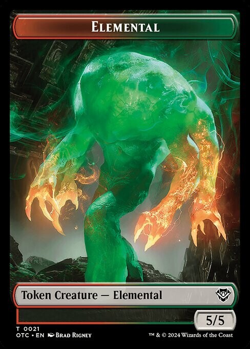 Elemental – Angel 0021-0003 Double Sided Token Thunder Junction MTG NM