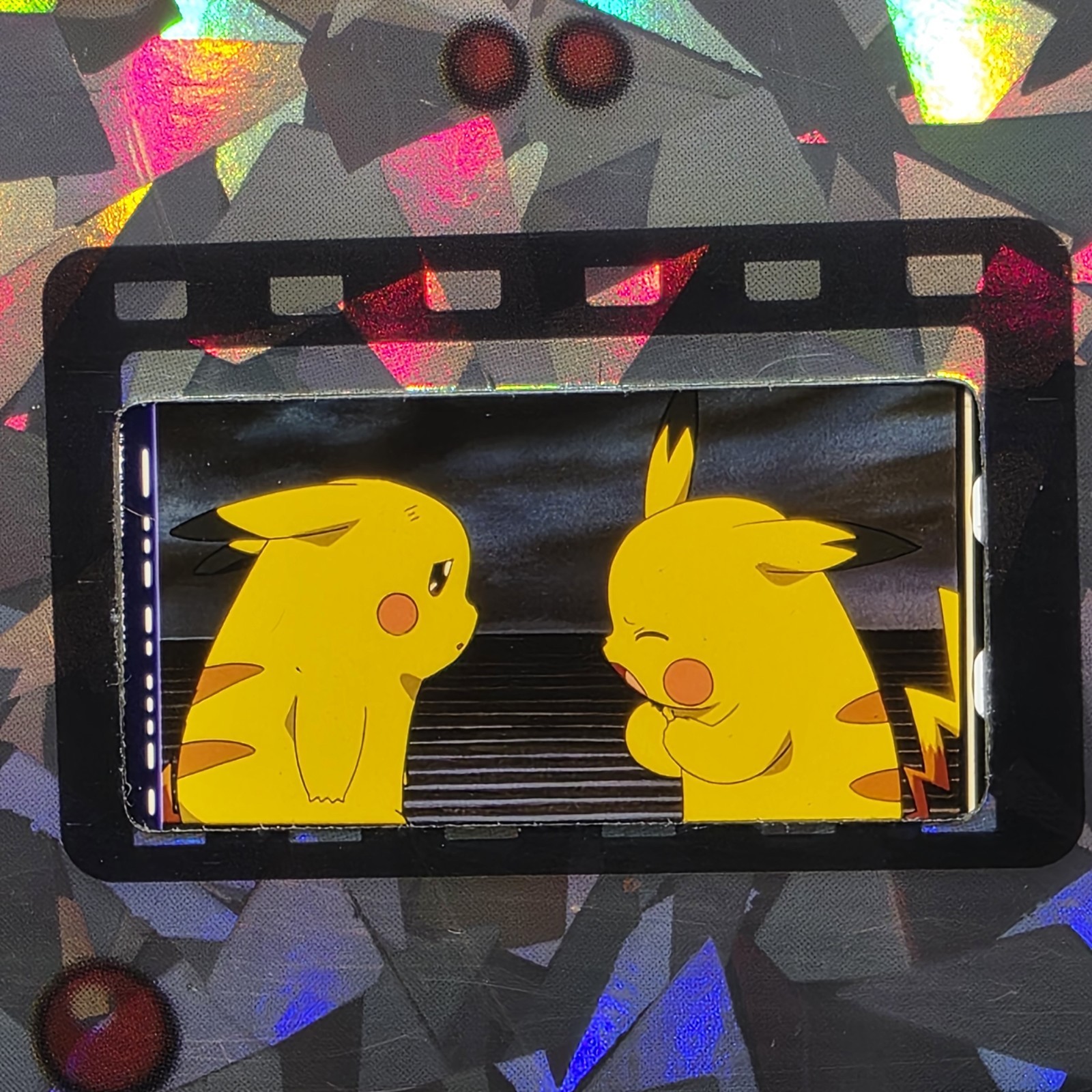 Authentic Film Cell Pikachu Fighting Pikachu 2000 Movie FSA Film Pokemon Movie