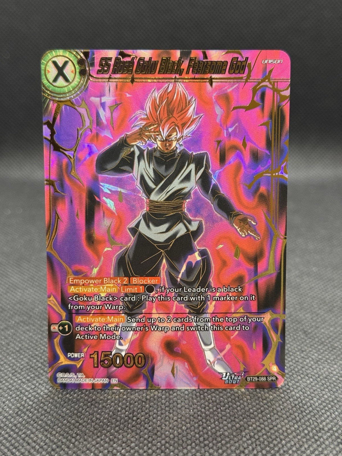 SS Rose Goku Black, Fearsome God SPR BT29-088 Dragon Ball Super Fearsome Rivals