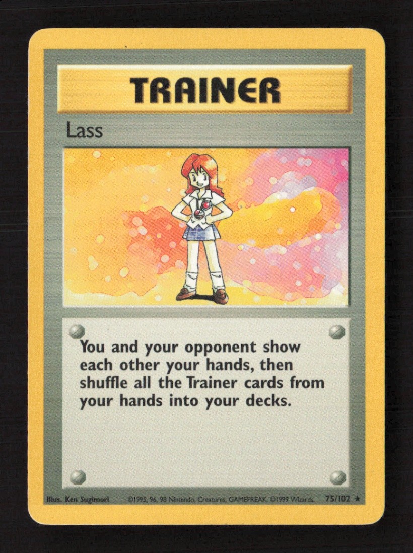 Lass Rare Normal Base Set 075/102 MP Pokémon TCG