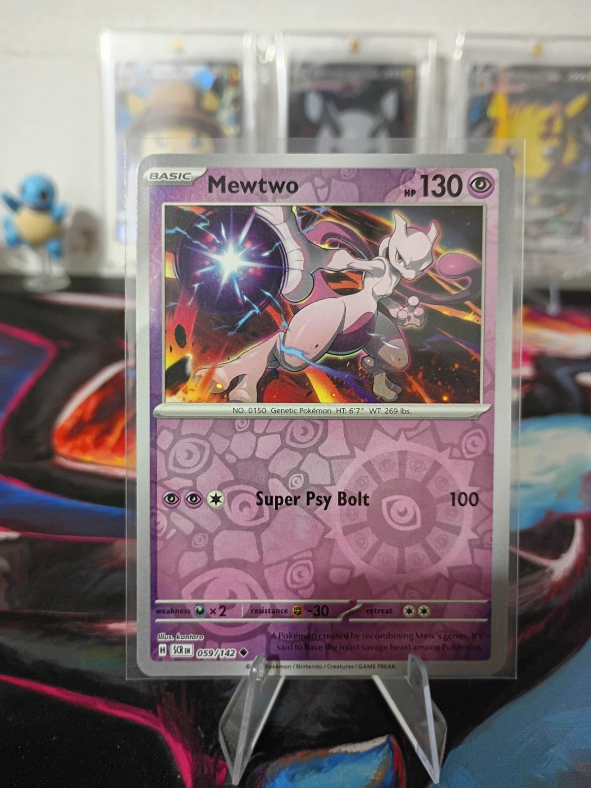 Mewtwo 059/142 – Pokémon TCG Stellar Crown Reverse Holo Uncommon NM