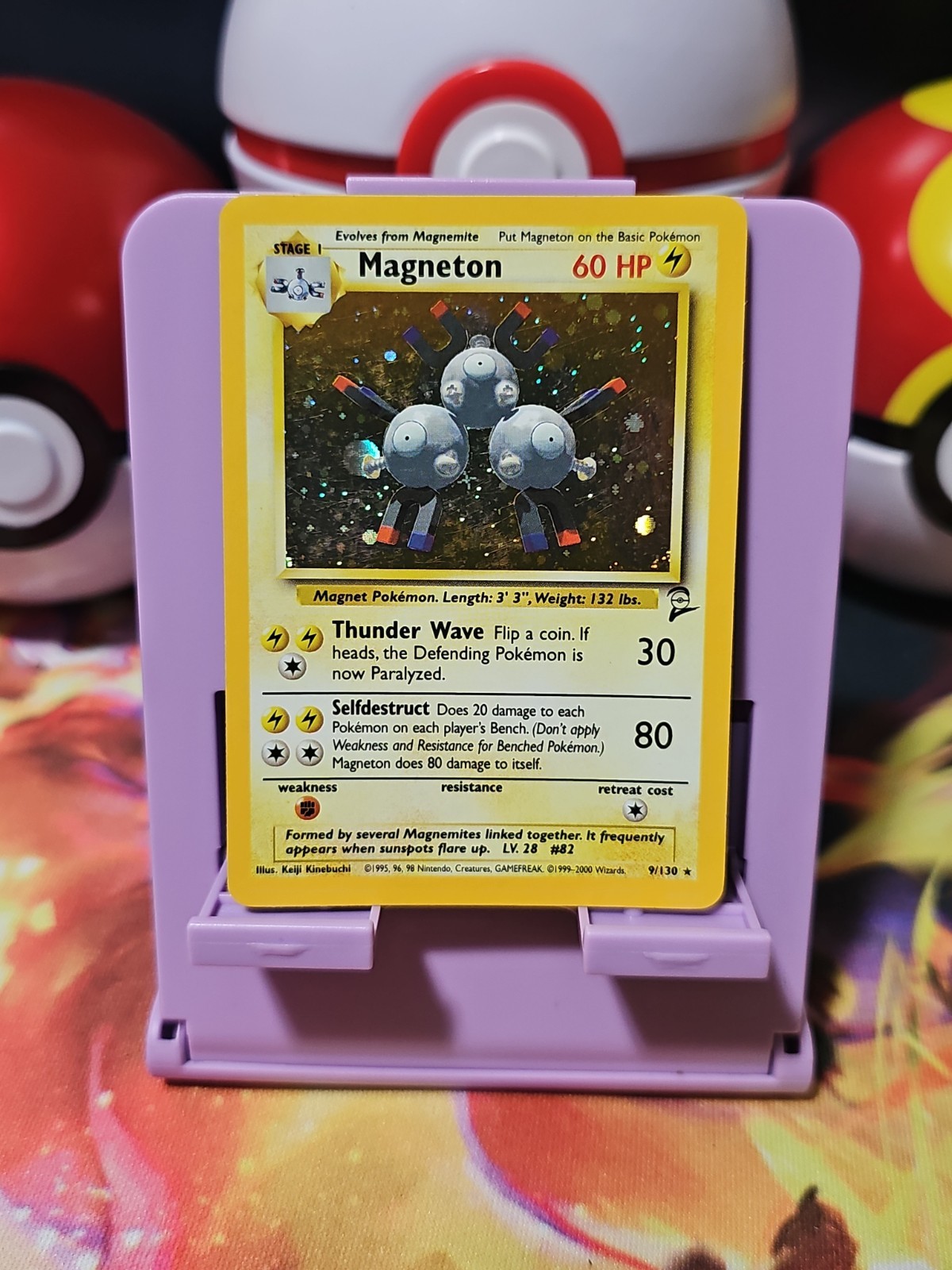 Pokemon TCG Magneton 009/102 Base Set Holo Rare MP