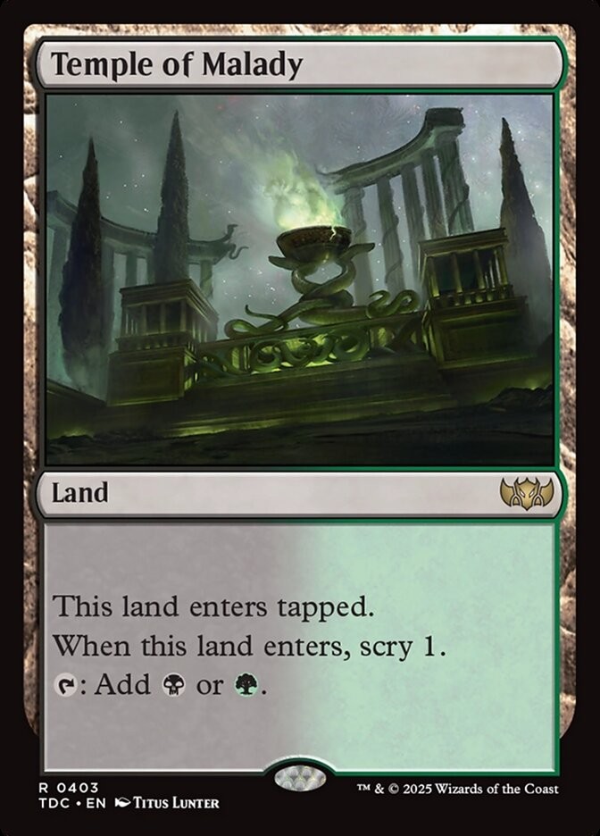 MTG Temple of Malady (403/478) Tarkir Dragonstorm Commander LP