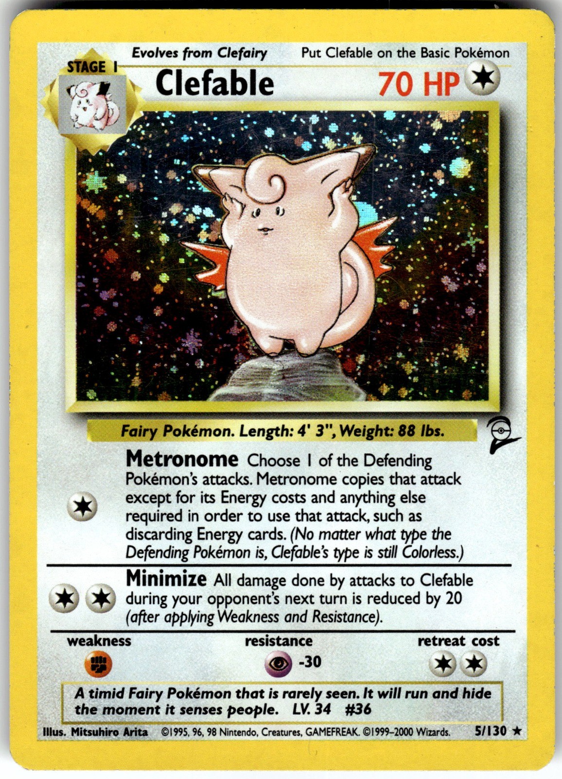Clefable (1) Unlimited Holo Jungle 01/64 1999