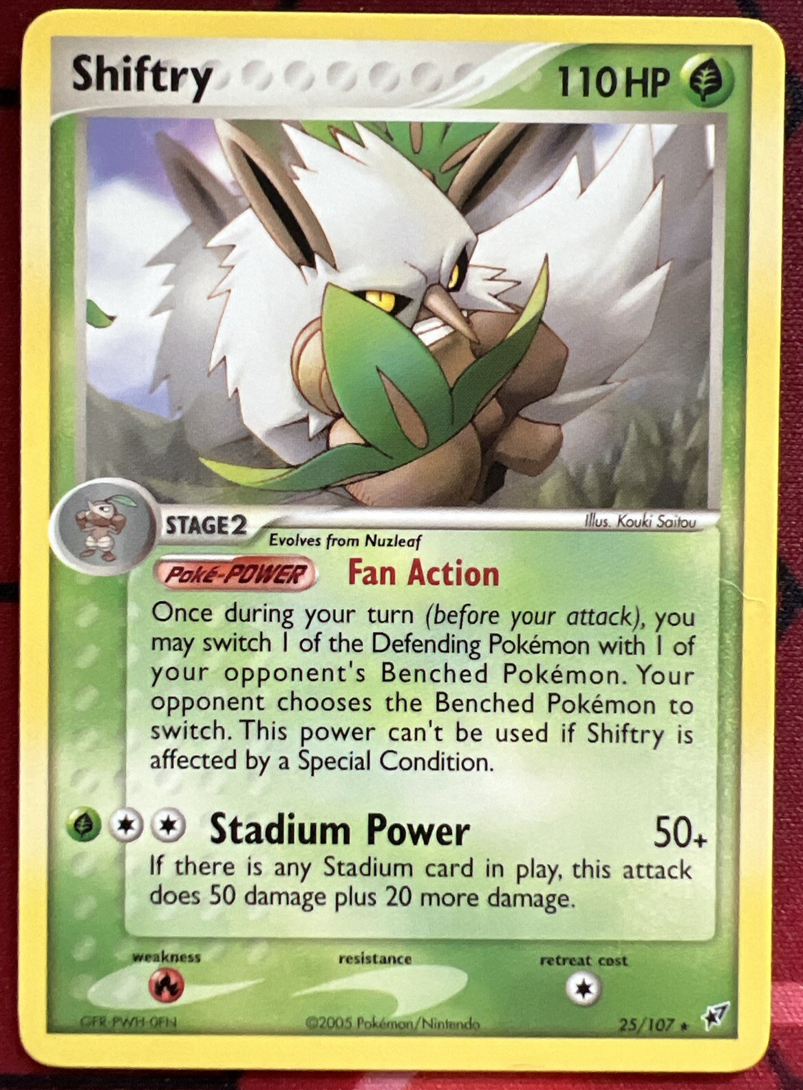 SHIFTRY 2005 Pokemon 25/107 NON-HOLO RARE EX DEOXYS