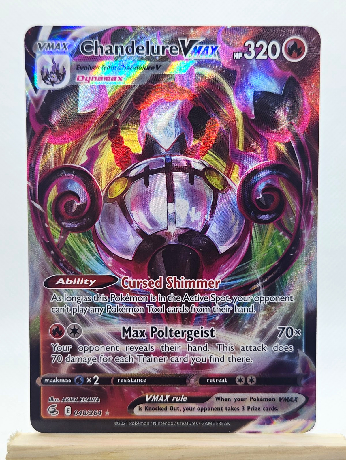 Pokémon Chandelure VMAX 040/264 Ultra Rare Holo 320 HP English Fusion Strike