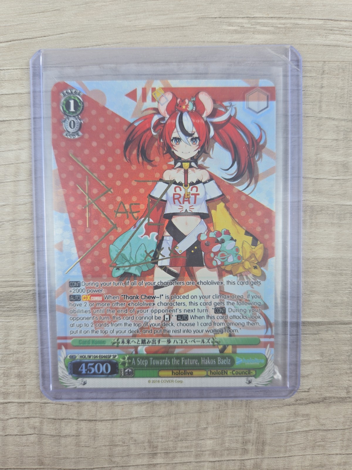 Signed Weiss Schwarz Hololive Vol.2 HOL/W104-046SP SP Hakos Baelz
