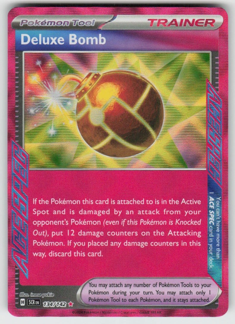 UR – 02 Holo Deluxe Bomb 134/142 ACE SPEC Rare SV07: Stellar Crown