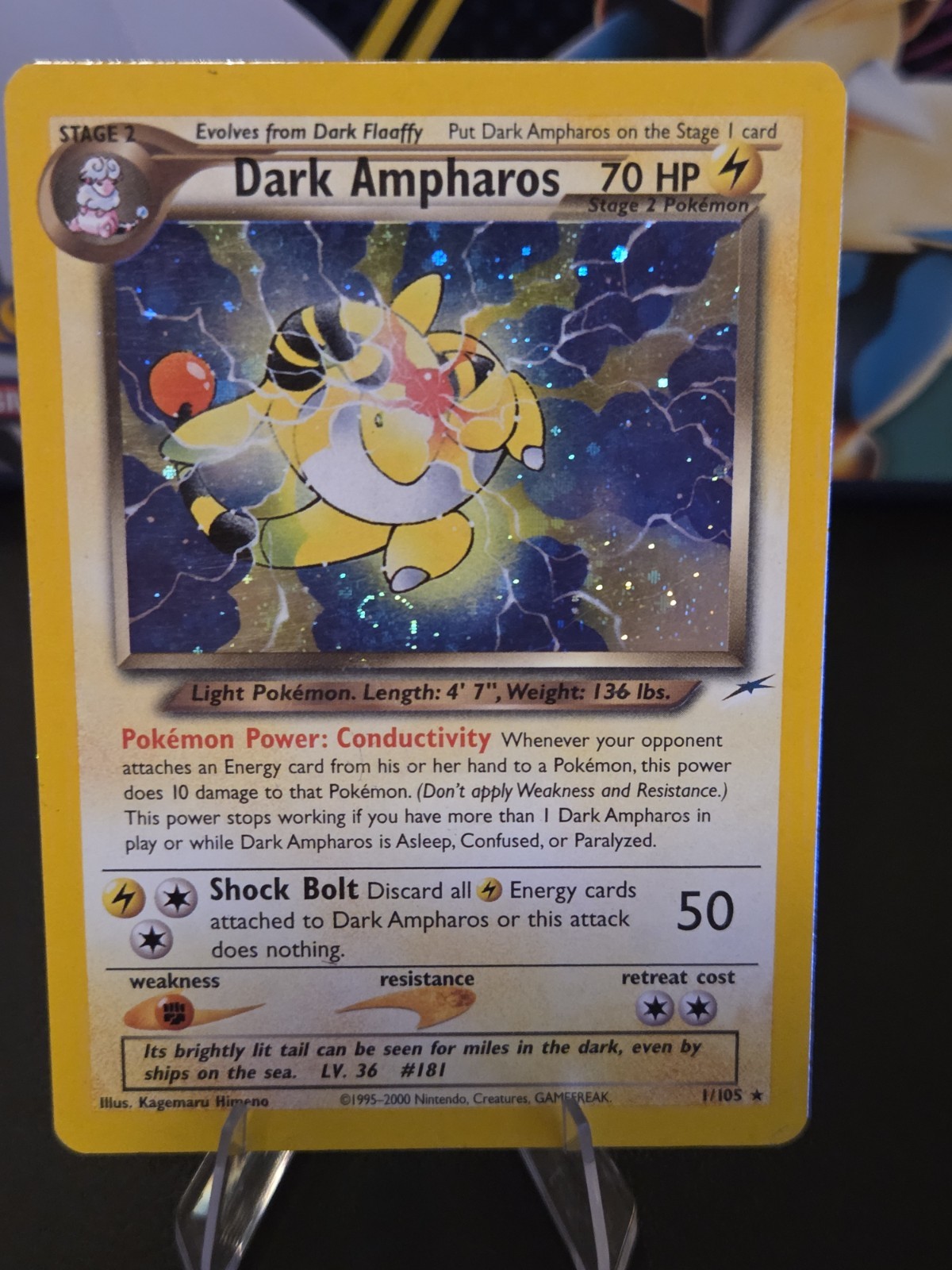 Dark Ampharos 1/105 Neo Destiny Holo