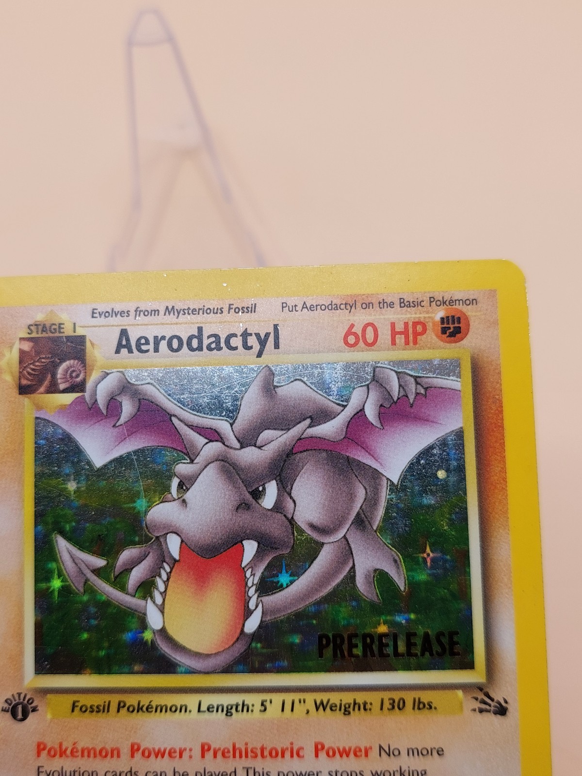 Aerodactyl (Prerelease) 1st Edition Fossil Holo Rare 1/62 Pokemon – WOTC 1999