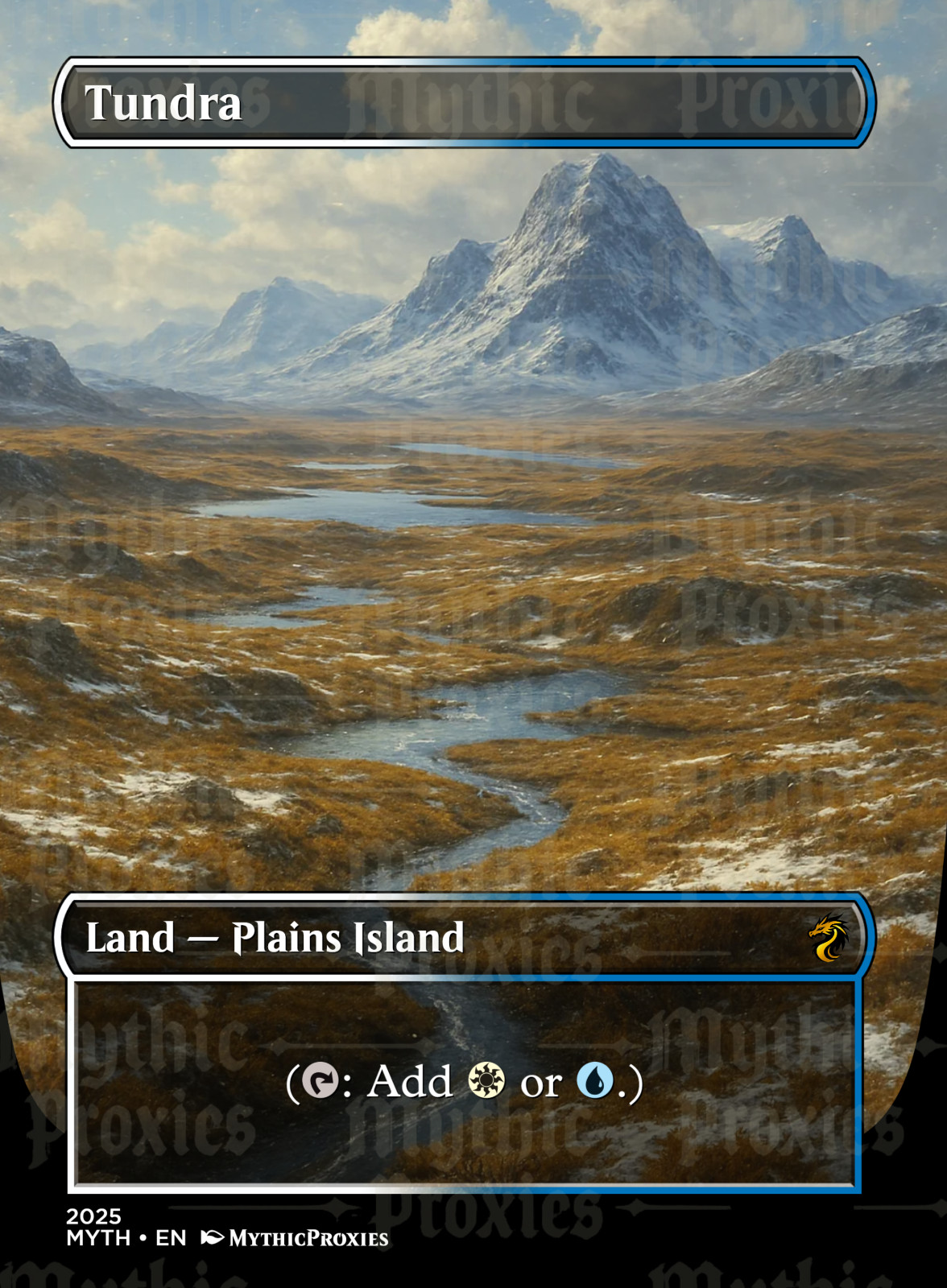 Tundra Dual Land High Quality Altered Art Custom Card