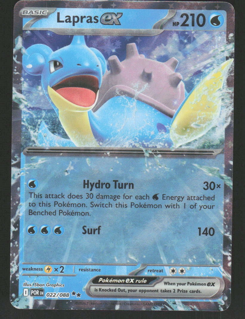 Lapras ex 022/088 Double Rare Perfect Order Pokemon Near Mint
