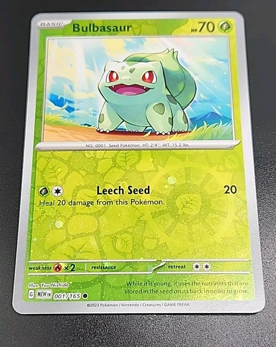 Pokemon Bulbasaur Cosmos Holo Reverse 1/165 151 English Promo Costco Exclusive B