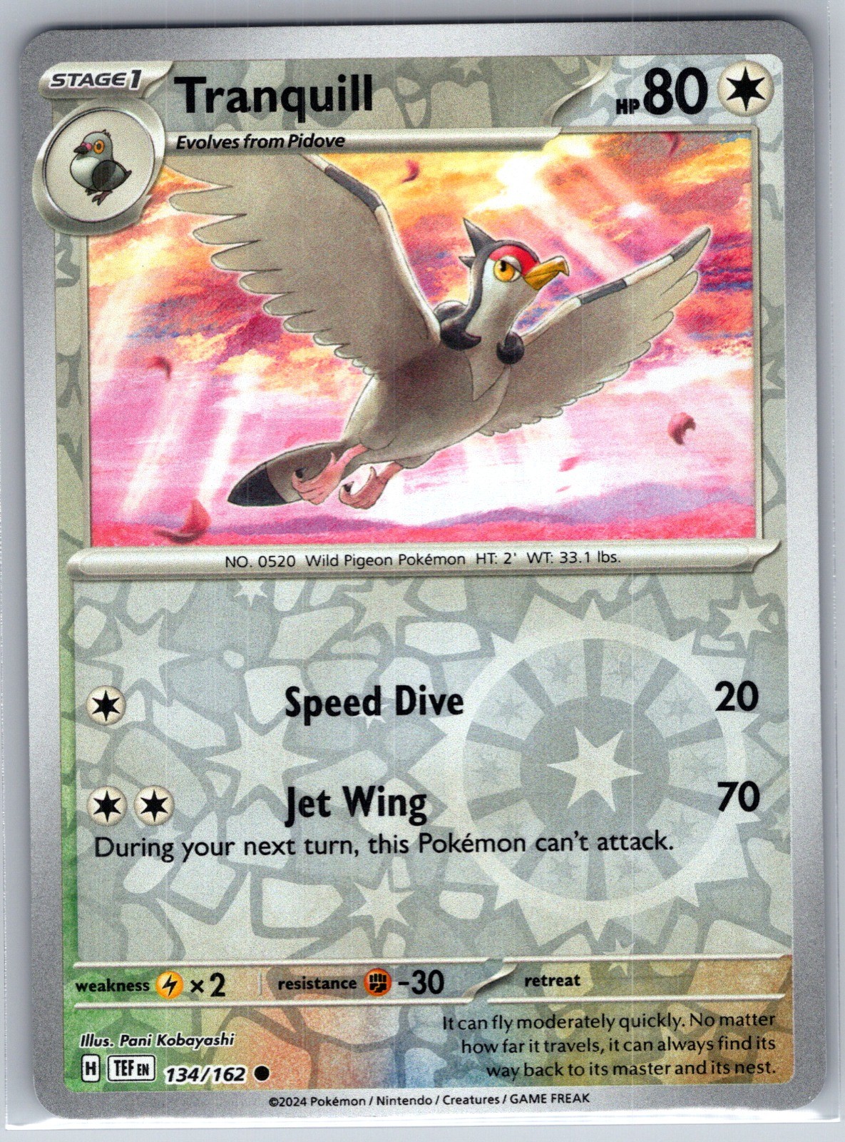 Tranquill 134/162 Common Reverse Holo TEF LP