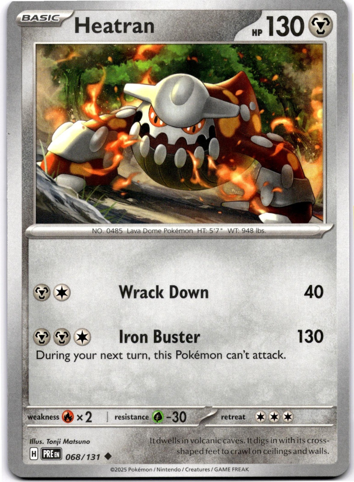 Heatran Uncommon SV: Prismatic Evolutions 068/131 Pokemon Tonji Matsuno