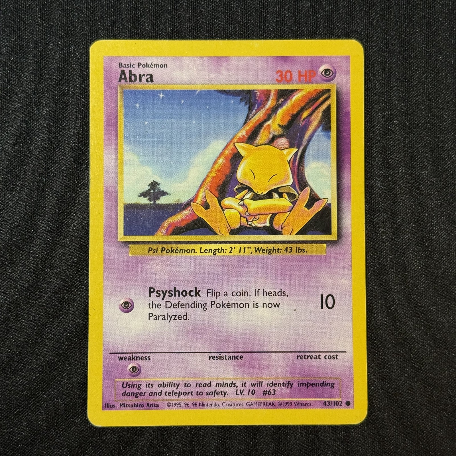 Abra 43/102 Pokémon Base Set Unlimited (MP)