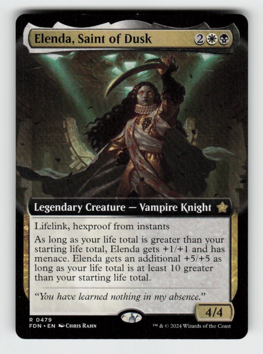 Elenda, Saint of Dusk (Extended Art) 479 Foundations Magic: The Gathering NM