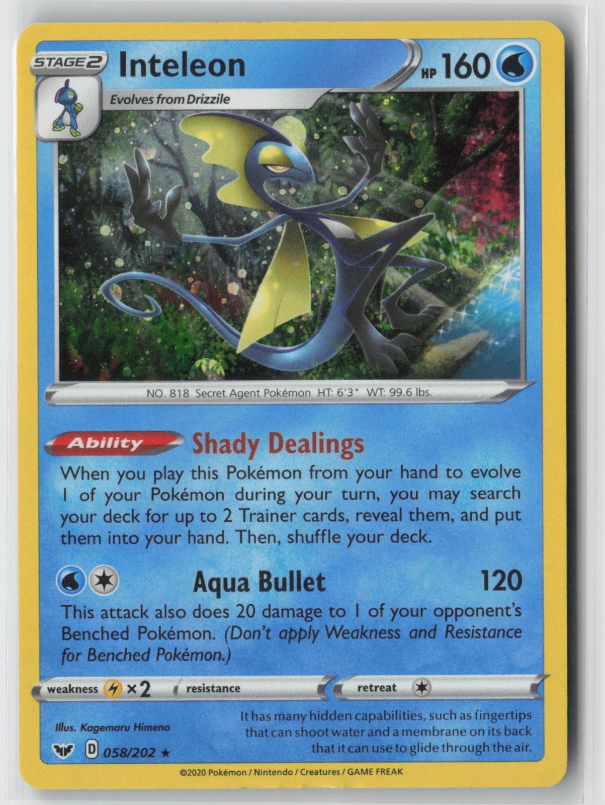 Inteleon (Cosmos Holo) 058/202 Promo Miscellaneous Cards & Products Pokemon NM
