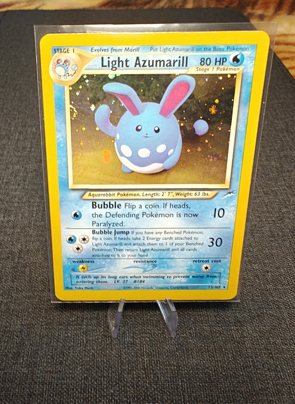 Pokémon Light Azumarill 13/105 Holo Rare Neo Destiny Vintage