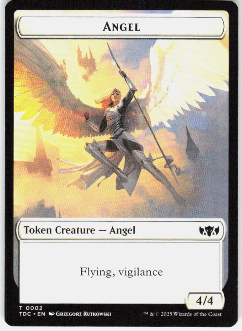 Angel // Spirit Double-Sided Token TDC 2 // 6 English NM – MTG