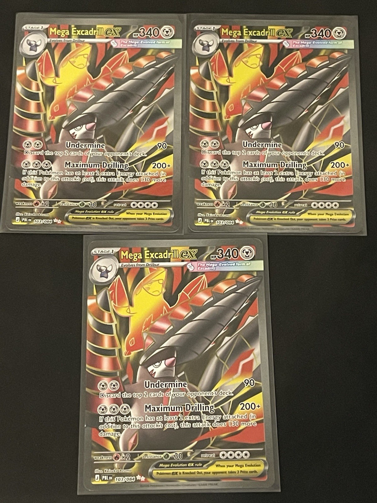 Mega Excadrill ex 103/084 Me05: Pitch Black Holo