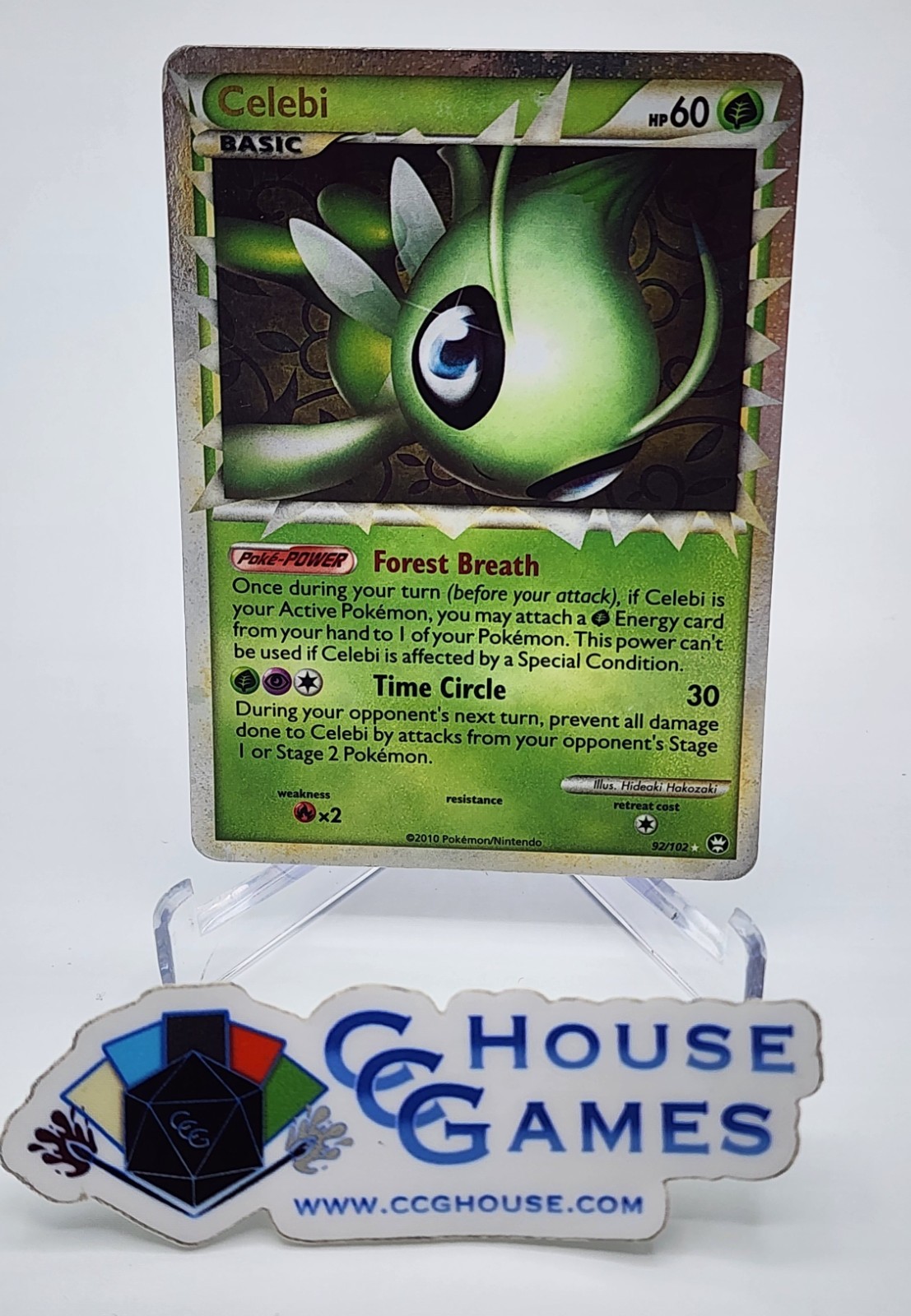 Celebi Prime 92/102 Triumphant Holo Rare White Star Pokemon *CCGHouse* RA