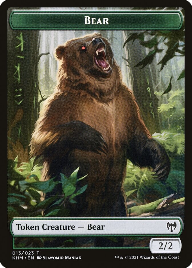 4x Bear Token – NM – Kaldheim – SPARROW MAGIC mtg