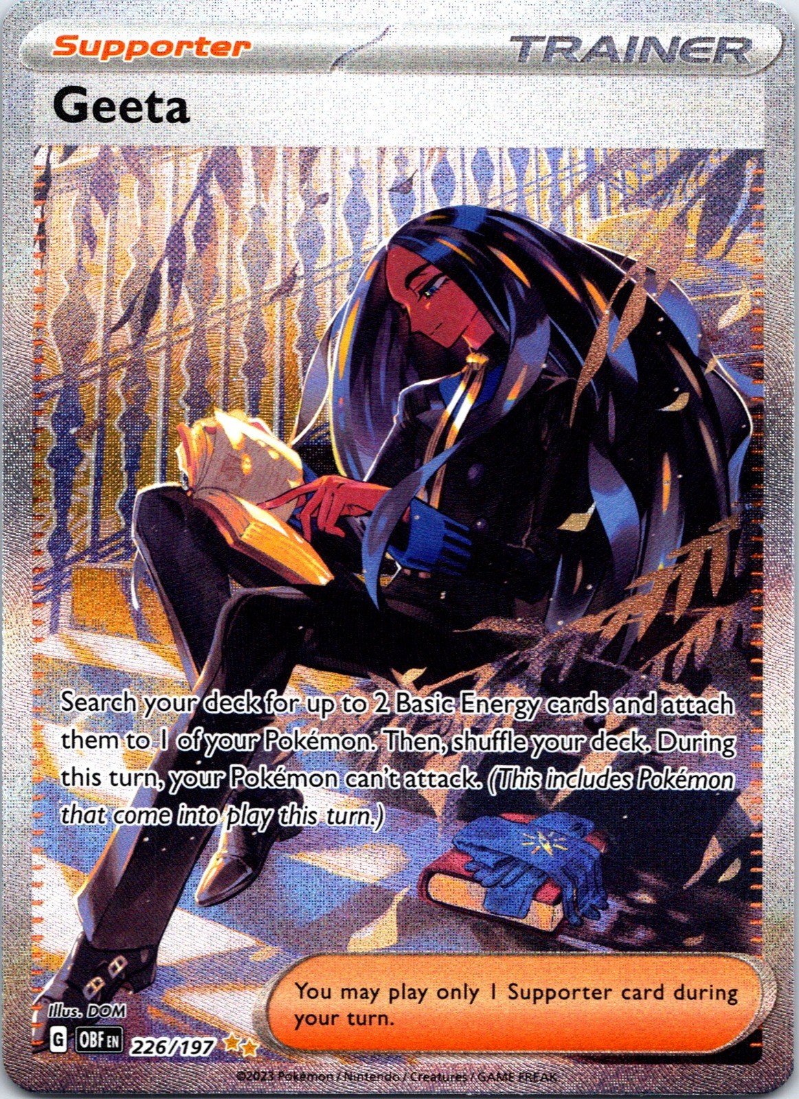Geeta Holo Special Illustration Rare SV03: Obsidian Flames 226/197 NM