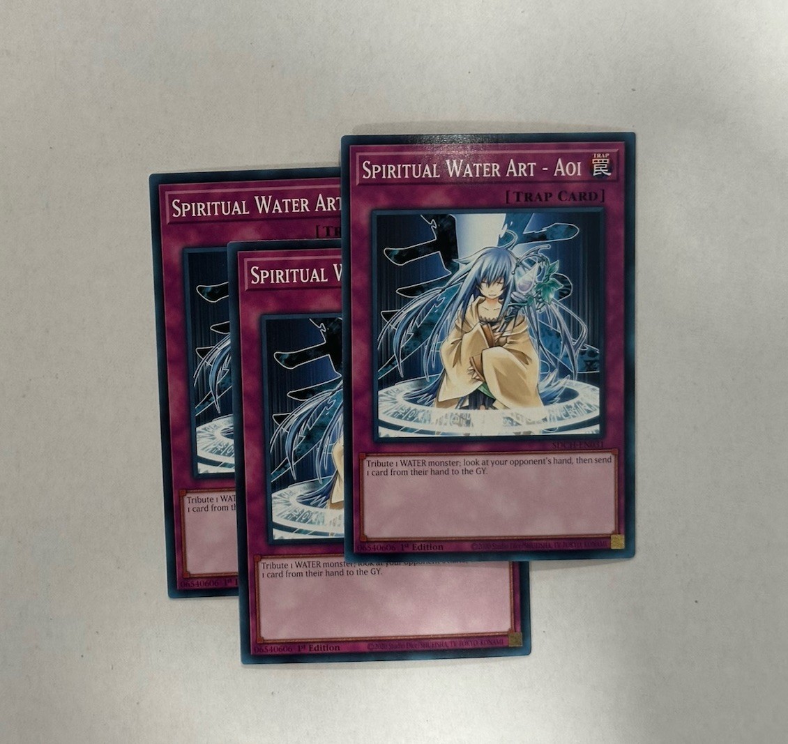 3x (NM) Spiritual Water Art – Aoi – SDCH-EN031 – Common – 1st Edition YuGiOh