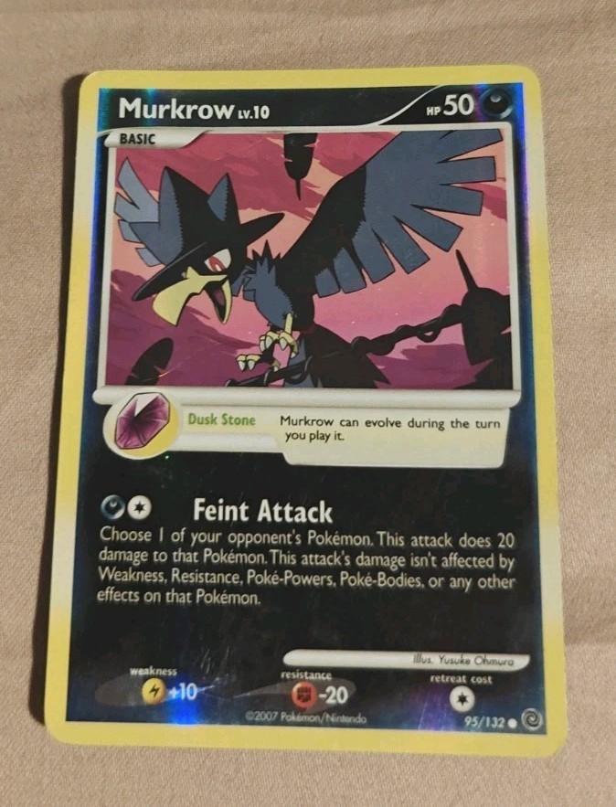 Pokemon TCG Murkrow 95/132 Secret Wonders Reverse Holo LP Card