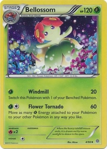 Pokémon TCG – Bellossom – 4/98 – Alternate Holo – XY: Ancient Origin [Near Mint]