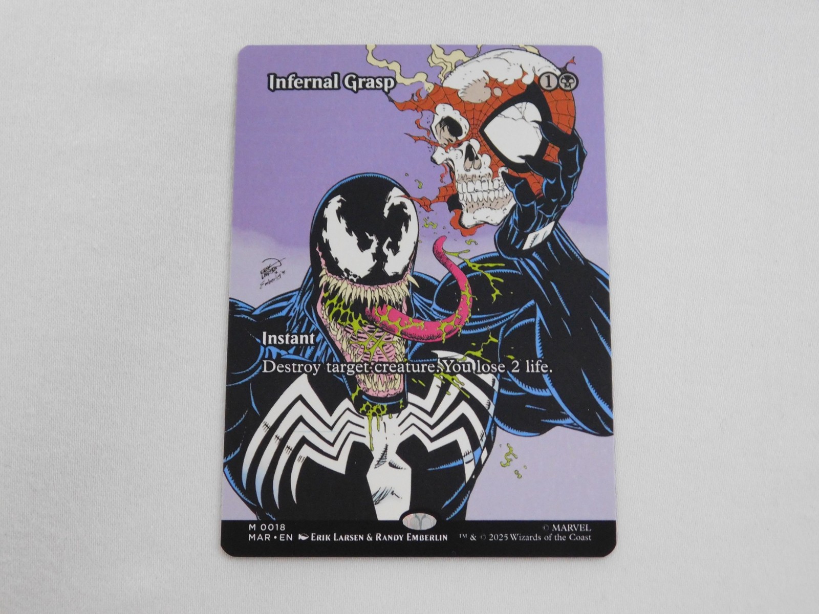 Infernal Grasp Non-Foil Borderless Spider-Man Magic the Gathering