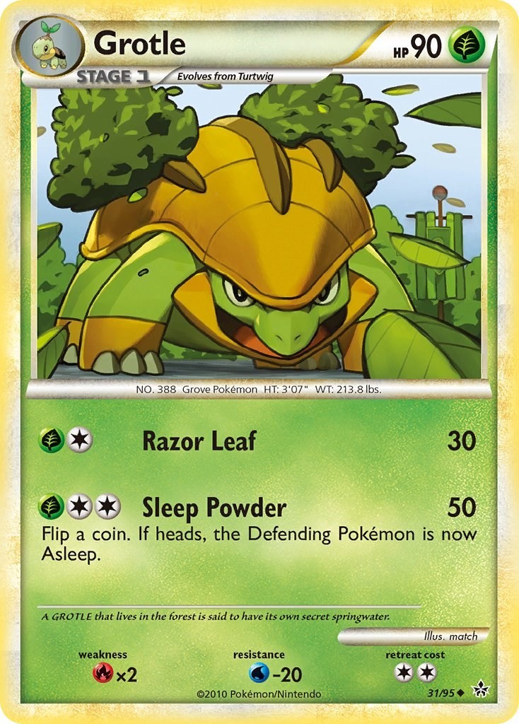 LP Grotle [Unleashed 31/95] Uncommon Pokemon TCG
