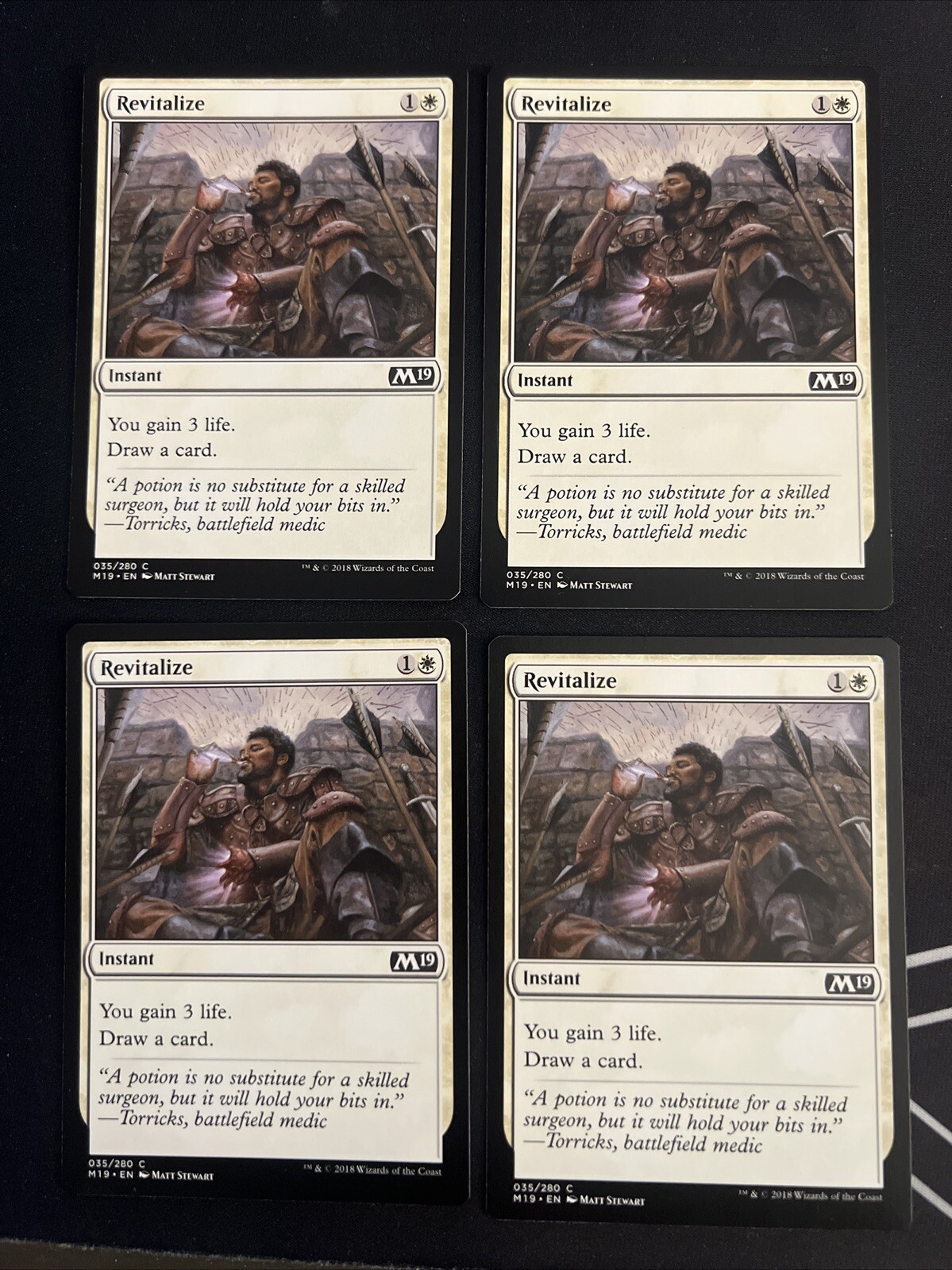 4x Revitalize (035) Core Set 2019 LP MTG Magic x4 MKE