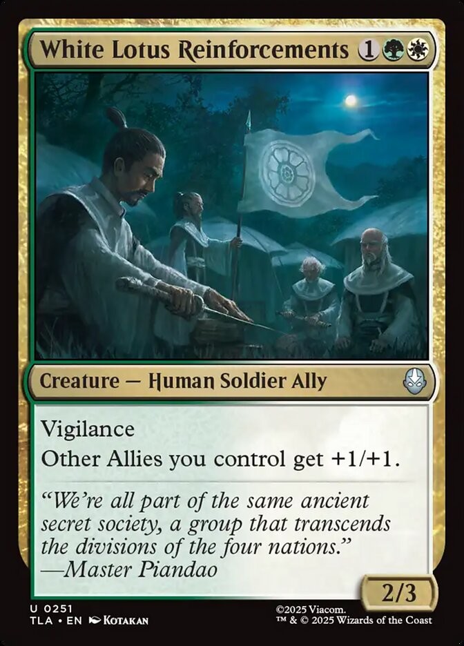 MTG White Lotus Reinforcements (251/447) Avatar The Last Airbender LP