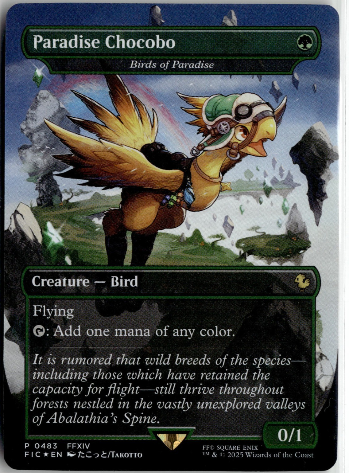 Chocobo (Birds Of Paradise) 0483 Foil Final Fantasy Promo MTG Magic Card NM