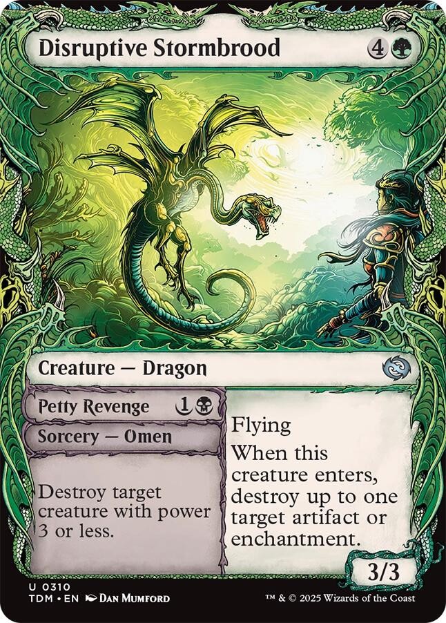MTG Disruptive Stormbrood (Showcase) [Tarkir: Dragonstorm] Foil Near Mint Magic