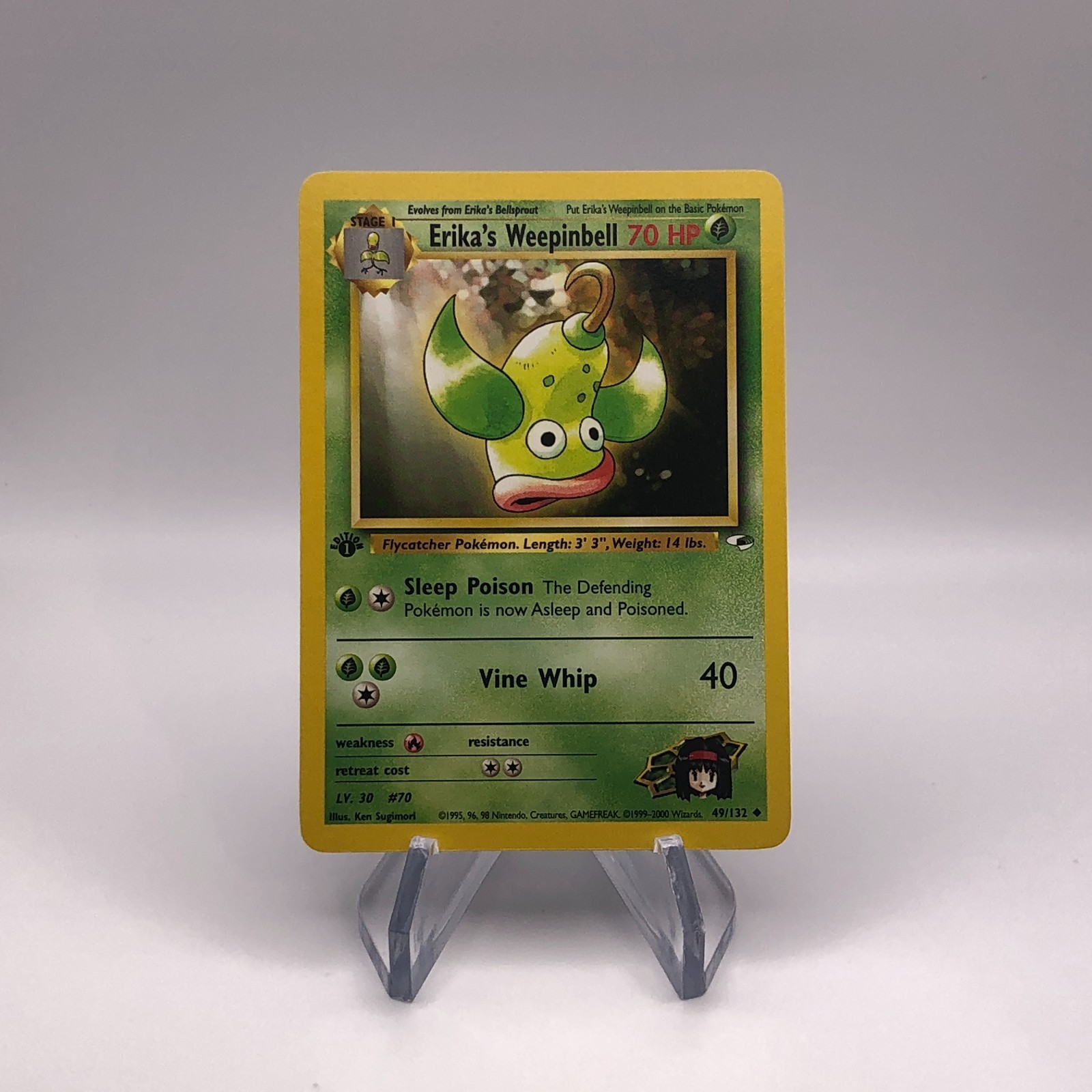 Pokemon 1st Edition Gym Heroes – Erika’s Weepinbell 49/132 – Uncommon – NM