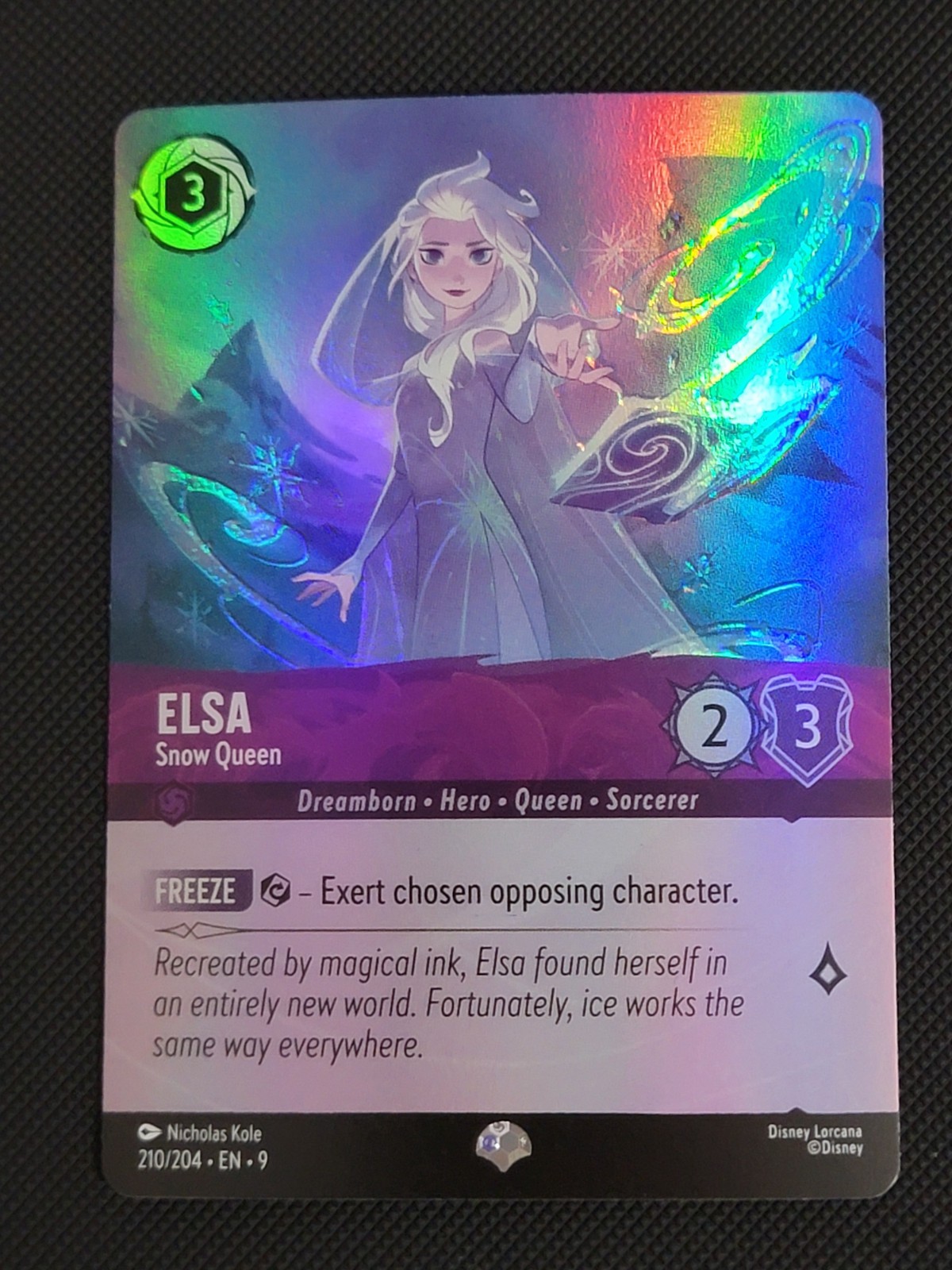 Disney Lorcana Fabled Elsa – Snow Queen 210/204 Epic Foil