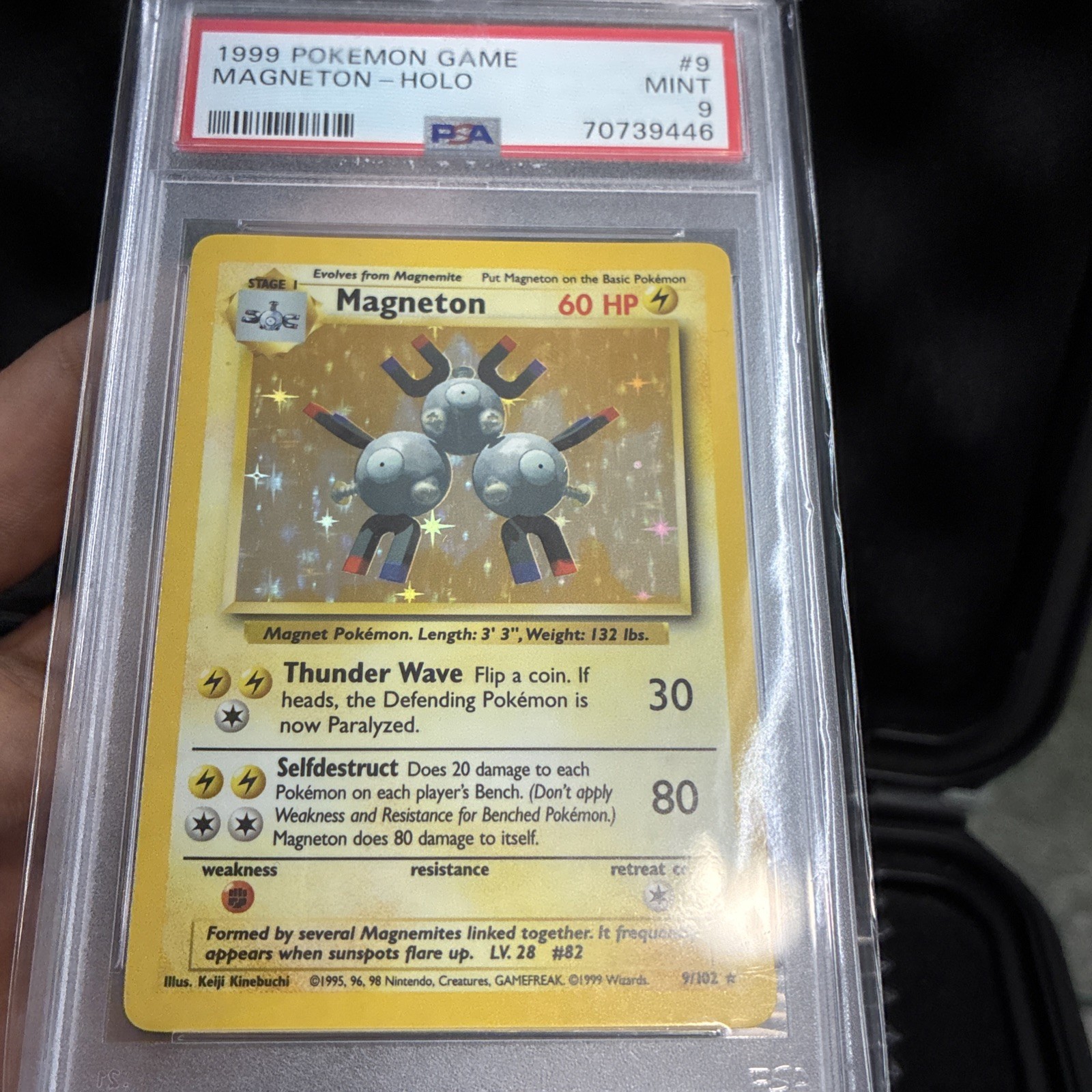 1999 Magneton 009/102 Base Set Holo PSA 9